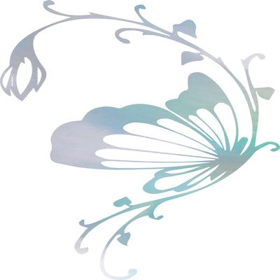 NBFU Symbol Inwrought Butterfly Flower 7 (Hologram) (Set Of 2) Premium Waterproof Vinyl Decal Stickers For Laptop Phone Accessory Helmet Car Window Bumper Mug Tuber Cup Door Wall Decoration
