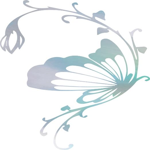 NBFU Symbol Inwrought Butterfly Flower 7 (Hologram) (Set Of 2) Premium Waterproof Vinyl Decal Stickers For Laptop Phone Accessory Helmet Car Window Bumper Mug Tuber Cup Door Wall Decoration