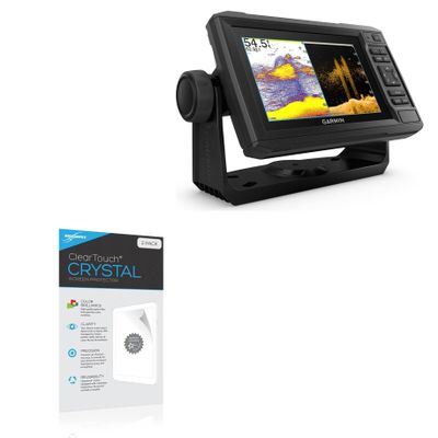 BoxWave Screen Protector Compatible with Garmin echoMAP UHD 64cv - ClearTouch Crystal (2-Pack), HD Film Skin - Shields from Scratches