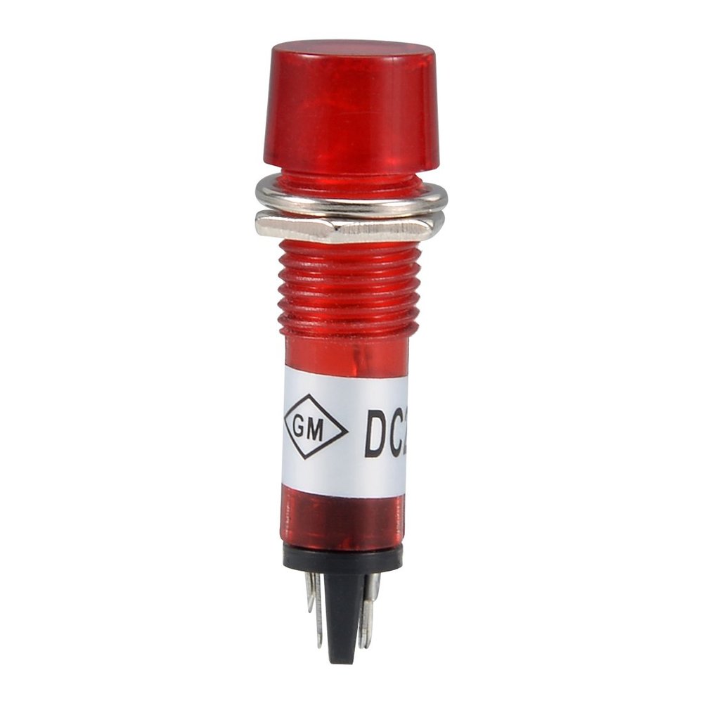 Electronic Components Signal Indicator Dash Light DC 12V Neon Bulbs XD10-3 Red 10mm Panel Mount 100Pcs