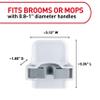 Command Mop and Broom Holder Wall Mount, 6 Grippers with 16 Command Strips, Organize Damage-Free view 2