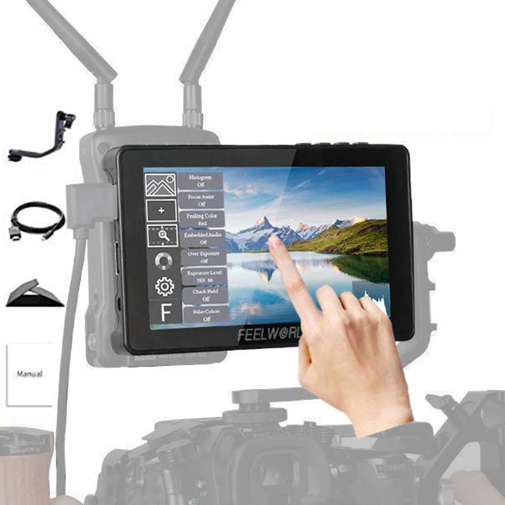 FEELWORLD F5 Pro V3 5.5 inch DSLR Camera Field Touch Screen Monitor 3D LUT Full HD 1920x1152 IPS Video Assist 4K HDMI Input Output Tilt Arm Suitable for Wireless Video Transmission System LED Light