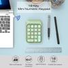 FELICON Wireless Numeric Keypad 18 Keys with 2.4G Mini Portable Silent Number Pad USB Receiver Financial Accounting Keyboard Extensions for Laptop Desktop PC ProGreen Mix view 2