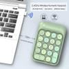 FELICON Wireless Numeric Keypad 18 Keys with 2.4G Mini Portable Silent Number Pad USB Receiver Financial Accounting Keyboard Extensions for Laptop Desktop PC ProGreen Mix view 4