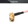 Othmro 433MHZ Antenna - 433 MHZ Antenna Terminal SMA Male Inner pin Connector Curved Aerial Black Cable Mushroom Antenna RG316 3m Cable 1piece view 4