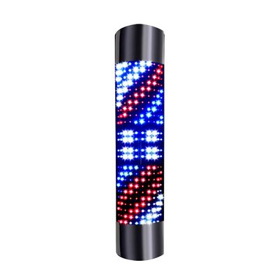 LED Barber Pole Light White Red Blue Rotating Strips Hair Salon Open Sign