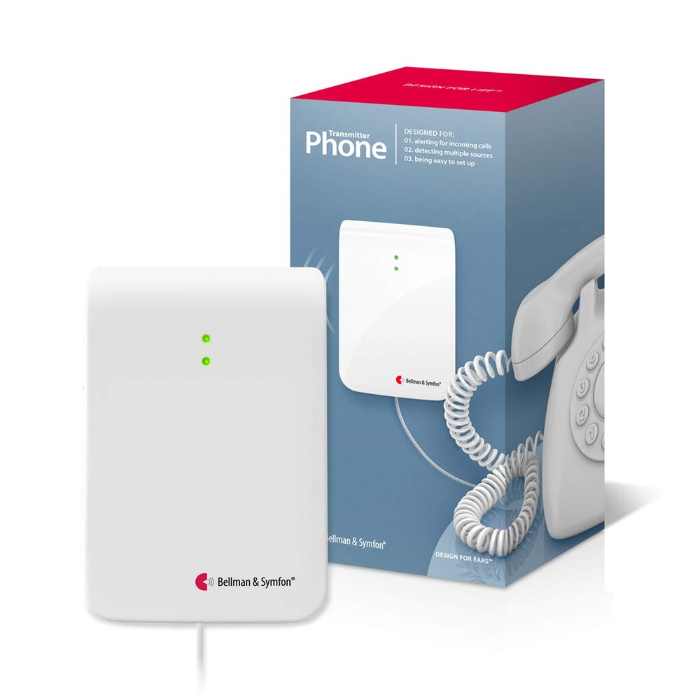 Bellman & Symfon Telephone Transmitter for Landline Phone Notification Visit Smart Home System Component Phone Call Detector for Hard of Hearing and Deaf Assisted Living Emergency Technology