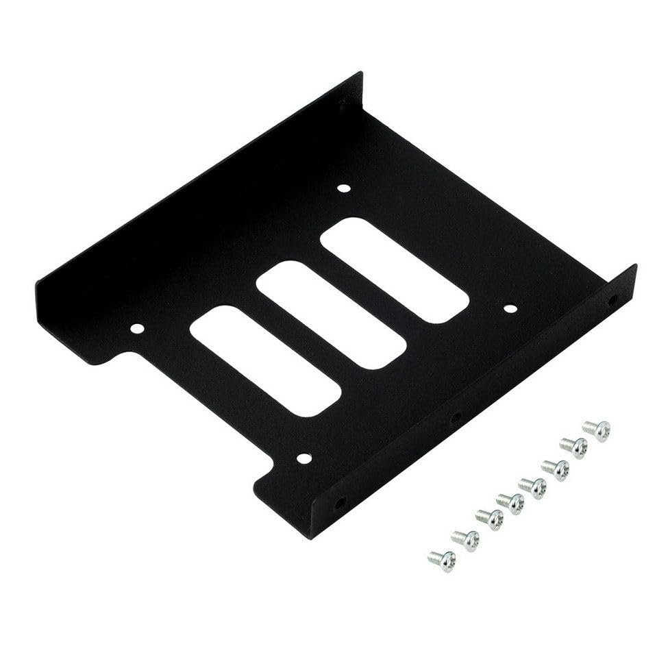 2.5" to 3.5" Hard Drive Mounting Bracket for PC, Metal, Black