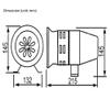 ATO Air Raid Siren, 130dB Motor Alarm, One-Way, 110VAC Tornado Siren,Industrial Alarm Sound Motor High Power Buzzer Siren, for Factory, School, Hotel (AC 110V) view 2