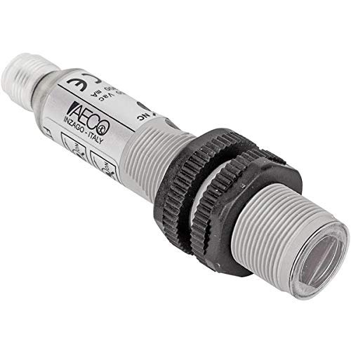 Aeco FT18-ABR-H, 18mm Round Photoelectric, Receiver, 15m Sensing Distance, 20-250 VAC