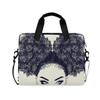 ALAZA African American Woman with Curly Hair Laptop Case Bag Sleeve Portable Crossbody Messenger Briefcase w/Strap Handle, 13 14 15.6 inch view 1