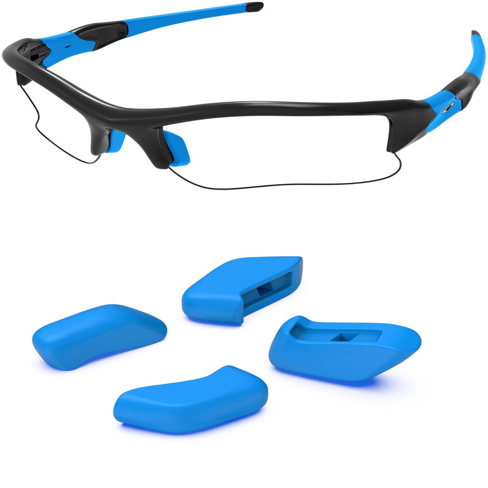 PapaViva 2 pairs Replacement Nose Pad for Oakley Flak Beta OO9363 / Flak Beta Asian Fit OO9372 / Flak 2.0 / Flak Jacket/Flak Draft - Blue