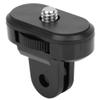 1/4 Inch Mount Adapter, Metal Action Camera Mount Adapter Universal Black Tripod Mount Adapter with Locating Pin for, for OSMO Pocket Camera view 1