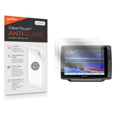 BoxWave Screen Protector Compatible with Garmin echoMAP Ultra 122sv - ClearTouch Anti-Glare (2-Pack), Anti-Fingerprint Matte Film Skin