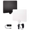 GE Ultra-Thin Amplified TV Antenna, 4K Ready 1080P Digital HDTV UHF VHF, Long Range Indoor TV Antenna, Amplifier with LTE Filter, Reversible Black/White Finish, 48862 view 1