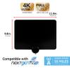 GE Ultra-Thin Amplified TV Antenna, 4K Ready 1080P Digital HDTV UHF VHF, Long Range Indoor TV Antenna, Amplifier with LTE Filter, Reversible Black/White Finish, 48862 view 2
