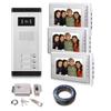 AMOCAM 3 Units Apartment Video Intercom System, Wired Video Door Phone Include Electronic Door Lock + 150FT RVV4 Wire view 1