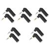 10Pcs 3.5mm Audio Adapter, Male to Female Headphone Connector, 90 Degree Right Angle Stereo Earphone Jack Adapter view 1