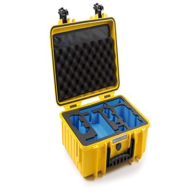 B&W Outdoor Transport Case - Type 4000 with Inlay for DJI Mavic Air 2, DJI Air 2S, Fly More Combo, Smart Controller - Waterproof & Dustproof - Yellow
