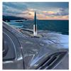 TRUE SPIKE 9 inch SILVER BLUE TIP PENETRATOR FAT BULLET ANTENNA with ANTI-THEFT + COPPER COIL in Heavy Gauge CNC Machined Billet Aluminum Short Compatible with Hummer H3 H3T view 2
