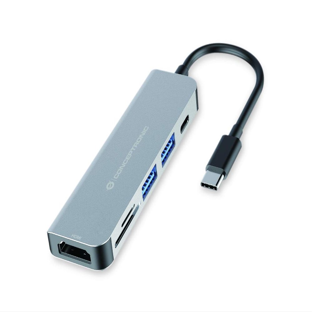 Conceptronic USB 3.2 Interface Hub, Multicoloured, One Size (DONN02G)