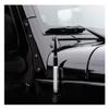 TRUE SPIKE 9 inch SILVER BLACK TIP PENETRATOR FAT BULLET ANTENNA with ANTI-THEFT + COPPER COIL in Heavy Gauge CNC Machined Billet Aluminum Short Compatible with Jeep Wrangler JK JKU JL JLU view 2