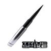 TRUE SPIKE 9 inch SILVER BLACK TIP PENETRATOR FAT BULLET ANTENNA with ANTI-THEFT + COPPER COIL in Heavy Gauge CNC Machined Billet Aluminum Short Compatible with Jeep Wrangler JK JKU JL JLU view 4