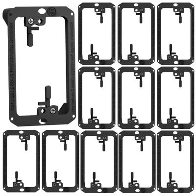 BestMounts Low Voltage Mounting Bracket 1 Gang, 12 Pack for Single Gang Wall Plate, Telephone Wires, Network Cables, HDMI, Coaxial, Speaker Cables - Low Voltage Box Cable Wall Plate Bracket, Mud Ring