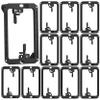BestMounts Low Voltage Mounting Bracket 1 Gang, 12 Pack for Single Gang Wall Plate, Telephone Wires, Network Cables, HDMI, Coaxial, Speaker Cables - Low Voltage Box Cable Wall Plate Bracket, Mud Ring view 1