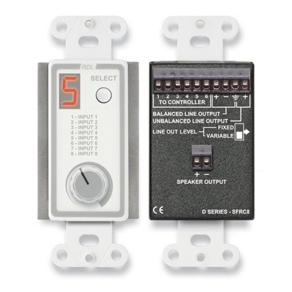 RDL DS-SFRC8 Room Control Station for SourceFlex Distributed Audio System/SS