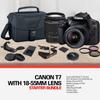 Canon Rebel T7 DSLR Camera with 18-55mm Lens Kit and Carrying Case, Creative Filters, Cleaning Kit, and More (Renewed) view 3