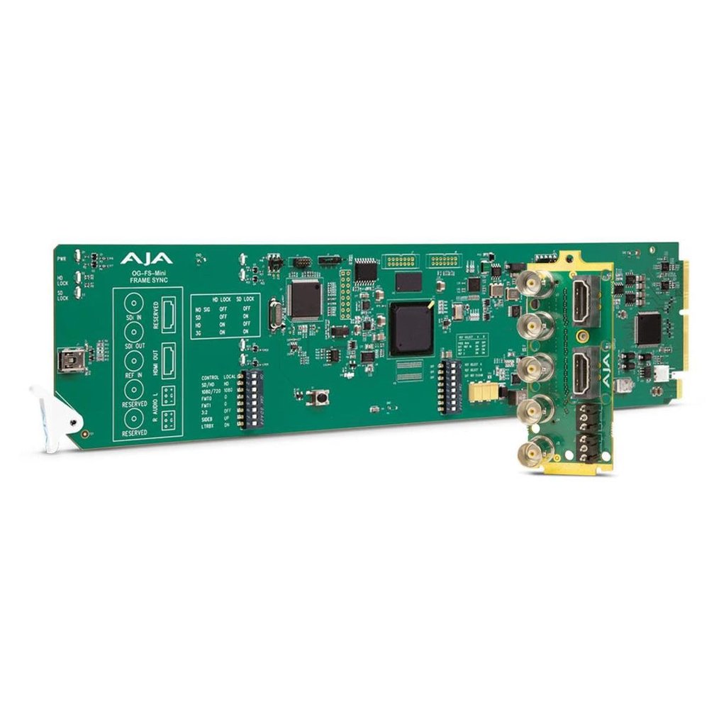 AJA OG-FS-Mini 3G-SDI Utility Frame Synchronizer with Dashboard Support, Simultaneous SDI and HDMI Outputs