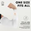 TUFF Compression Cooling Arm Sleeves - Arm Sleeves for Women - UV Protective UPF 50 Arm Sleeves for Men - Sleeves to Cover Arms Tattoo for Cycling, Basketball, Football, Golf, Gym and More view 2