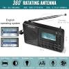 ZHIWHIS Portable Bluetooth Radio, FM AM Shortwave Radios with Sleep Timer and Preset Function, Rechargeable Digital Recorder, Stereo MP3 Player with Lyric Display, Support Micro SD Card and AUX view 2