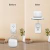 Delidigi 3 Pack ABS Wall Mount Compatible with Nest WiFi Router- AC2200 Bracket Holder Shelf for Nest WiFi Point [Built-in Cable Management](3 Pack, White) view 3