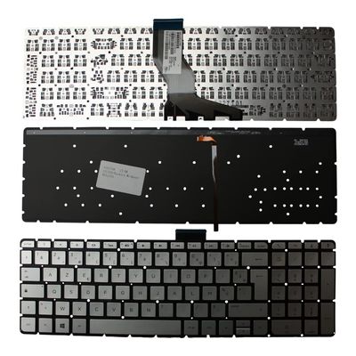 Power4Laptops French Layout Backlit Silver Replacement Laptop Keyboard Compatible with HP Pavilion 15-ab026TX