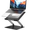 BESIGN LS10 Aluminum Laptop Stand, Ergonomic Adjustable Notebook Tablet Stand, Computer Holder Compatible with Air, Pro, Dell, HP, Lenovo More 10-14" Laptops, Black view 1