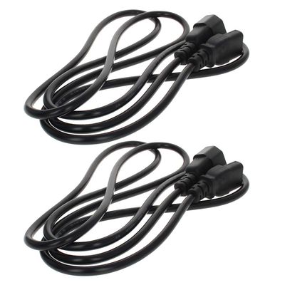 Fielect C14 to C13 Power Plug Cord, Male C14 to C13 Female Power Adapter Cable Cord for Personal Computer PC Monitor Smart TV Supply Replacement 250V 10A(4.9ft/1.5m) 2Pcs