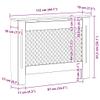vidaXL Radiator Cover Anthracite 44.1"x7.5"x32.1" MDF view 3