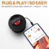 Mini Bass Speaker, mohoss Portable Plug in Speaker with 3.5mm Aux Audio Input, Rechargeable External Hamburger Speaker for iPhone Android Smartphones Laptop Tablet iPod MP3 view 4
