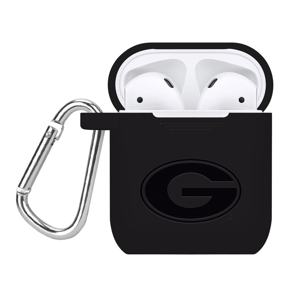 AFFINITY BANDS Georgia Bulldogs Engraved Silicone Case Cover Compatible with Apple AirPods Gen 1 & 2 (Black)