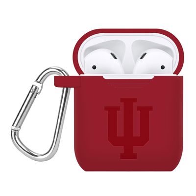 AFFINITY BANDS Indiana Hoosiers Engraved Silicone Case Cover Compatible with Apple AirPods Gen 1 & 2 (Crimson)