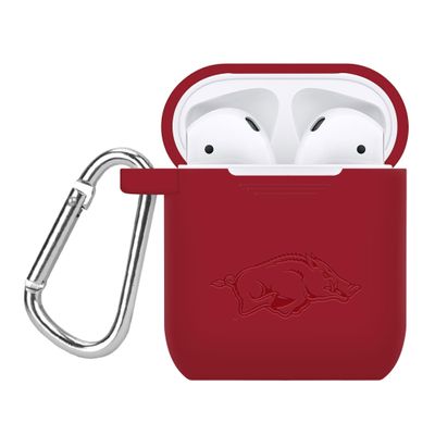 AFFINITY BANDS Arkansas Razorbacks Engraved Silicone Case Cover Compatible with Apple AirPods Gen 1 & 2 (Crimson)