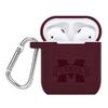 AFFINITY BANDS Mississippi State Bulldogs Engraved Silicone Case Cover Compatible with Apple AirPods Gen 1 & 2 (Maroon) view 1