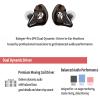 BASN Bsinger in Ear Monitor Headphones for Musician, Dual Dynamic Drivers Noise Isolating Earbuds with MMCX Inline Remote Mic Cable and Silver Plated Audio Cable (SPM-Brown) view 2