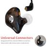 BASN Bsinger in Ear Monitor Headphones for Musician, Dual Dynamic Drivers Noise Isolating Earbuds with MMCX Inline Remote Mic Cable and Silver Plated Audio Cable (SPM-Brown) view 3