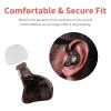BASN Bsinger in Ear Monitor Headphones for Musician, Dual Dynamic Drivers Noise Isolating Earbuds with MMCX Inline Remote Mic Cable and Silver Plated Audio Cable (SPM-Brown) view 4