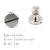HJ Garden 2pcs 3/8-16 Thread Stainless Steel Camera Fixing Screws Camera Tripod Screw Quick Release Plate Screw view 2