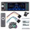 Car Stereo Bluetooth, Car Radio FM Radio, Bluetooth Hands-Free Receiver Car MP3 Player with Steering Wheel Control, Supports AM/RDS/AUX/4 USB Ports/SD/AI Voice Control/Mirror Link with Rear Camera view 1
