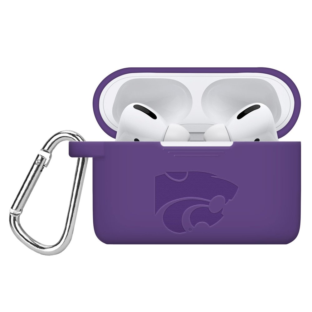 AFFINITY BANDS Kansas State Wildcats Engraved Silicone Case Cover Compatible with Apple AirPods Pro 1 & 2 (Purple)